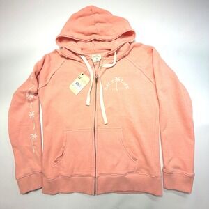 Salt Life Live Salty Zip Hoodie Womens Small Melon Pink NWT